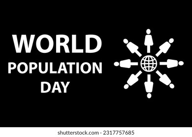 World population day background with globe black color..eps