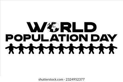 World population day background with globe