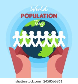 World population day background. Illustration for world population day awareness