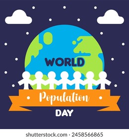 World population day background. Illustration for world population day awareness