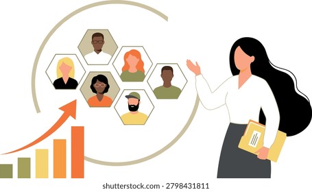World Population Day Banner Featuring a Large Traditional Indian Joint Family of Three Generations Sitting Together Vector Illustration.eps