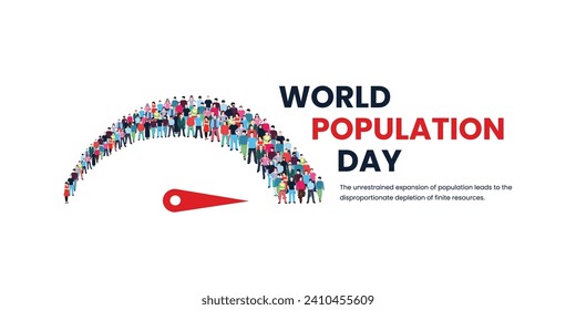 World Population Day, banner, poster, social media post, vector illustration, awareness, observance, 11th July, brochure, flyer, stop racism, humanity, equality, diversity, inclusion