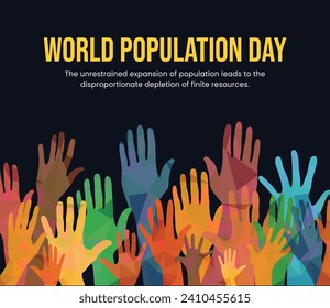 World Population Day, banner, poster, social media post, vector illustration, awareness, observance, 11th July, brochure, flyer, stop racism, humanity, equality, diversity, inclusion