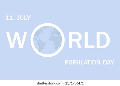 World population day celebration banner.