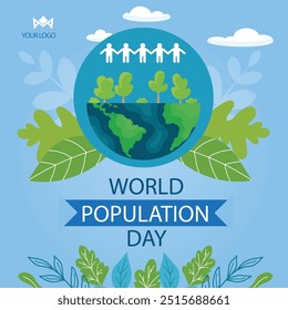 World Population Day. celebration Day creative concept banner, poster, social media post, background, template post, vector illustration, awareness, observance, 11th July, brochure, flyer, stop racism