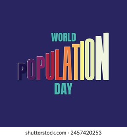 World Population Day colorful typography info-graphic concept. Population day poster, banner, template, flyer design. Population growth concept
