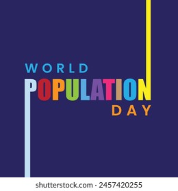 World Population Day colorful typography logo, creative concept design for banner, poster.