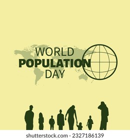 world population day concept. web banner design. illustration vector