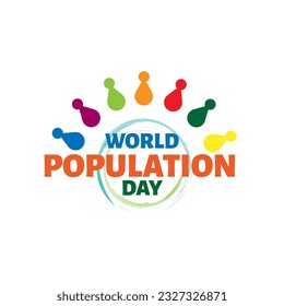 concepto del día mundial de la población. diseño de banner web.ilustración vector