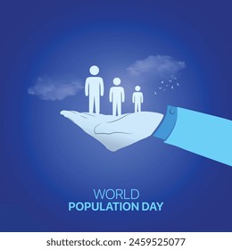 World Population Day creative ads design.World Population Day,11july, vector, 3d illustration 