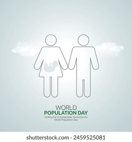 World Population Day creative ads design.World Population Day,11july, vector, 3d illustration 