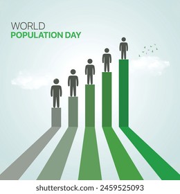 World Population Day creative ads design.World Population Day,11july, vector, 3d illustration 