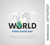 World Population Day. World Population Day creative concept banner, poster, social media post, background, template etc.
