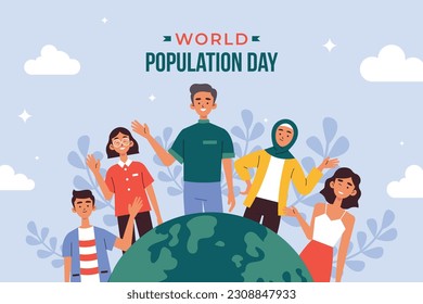 World Population Day. creative concept design. banner, poster. Vector illustration. July 11. 11th of July. World Population Day concept background. population growth. population increase. people.