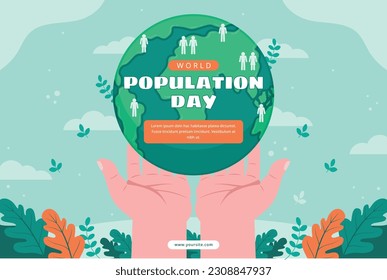 World Population Day. creative concept design. banner, poster. Vector illustration. July 11. 11th of July. World Population Day concept background. population growth. population increase. people.