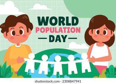 Día Mundial de la Población. diseño de concepto creativo. pancarta, afiche. Ilustración vectorial. 11 de julio. 11 de julio. Antecedentes del concepto del Día Mundial de la Población. crecimiento demográfico. aumento de la población. gente.