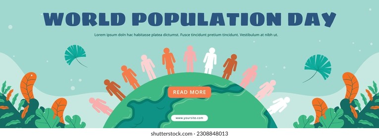 World Population Day. creative concept design. banner, poster. Vector illustration. July 11. 11th of July. World Population Day concept background. population growth. population increase. people.