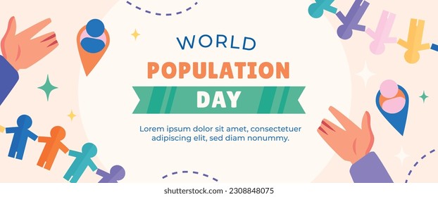 World Population Day. creative concept design. banner, poster. Vector illustration. July 11. 11th of July. World Population Day concept background. population growth. population increase. people.