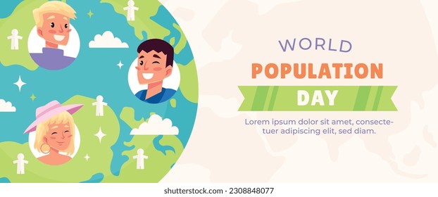 World Population Day. creative concept design. banner, poster. Vector illustration. July 11. 11th of July. World Population Day concept background. population growth. population increase. people.