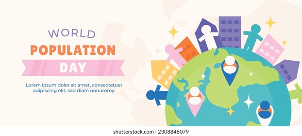 World Population Day. creative concept design. banner, poster. Vector illustration. July 11. 11th of July. World Population Day concept background. population growth. population increase. people.