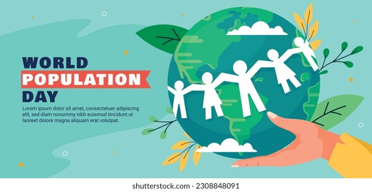 World Population Day. creative concept design. banner, poster. Vector illustration. July 11. 11th of July. World Population Day concept background. population growth. population increase. people.