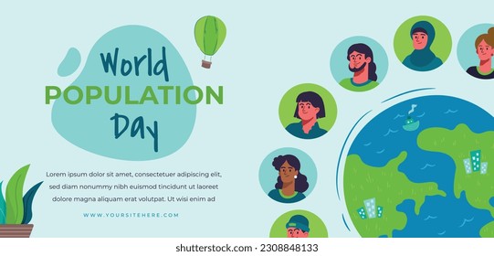 World Population Day. creative concept design. banner, poster. Vector illustration. July 11. 11th of July. World Population Day concept background. population growth. population increase. people.
