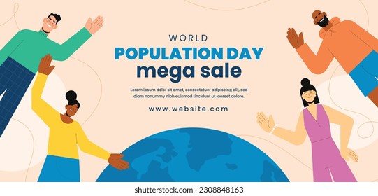 World Population Day. creative concept design. banner, poster. Vector illustration. July 11. 11th of July. World Population Day concept background. population growth. population increase. people.