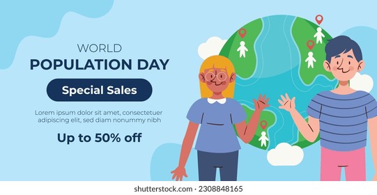 World Population Day. creative concept design. banner, poster. Vector illustration. July 11. 11th of July. World Population Day concept background. population growth. population increase. people.