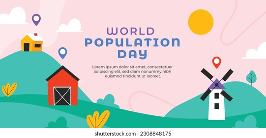 World Population Day. creative concept design. banner, poster. Vector illustration. July 11. 11th of July. World Population Day concept background. population growth. population increase. people.