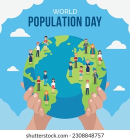 World Population Day. creative concept design. banner, poster. Vector illustration. July 11. 11th of July. World Population Day concept background. population growth. population increase. people.