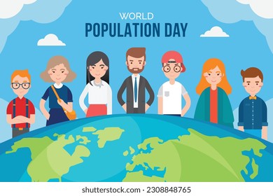 World Population Day. creative concept design. banner, poster. Vector illustration. July 11. 11th of July. World Population Day concept background. population growth. population increase. people.
