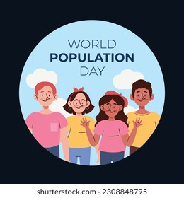 World Population Day. creative concept design. banner, poster. Vector illustration. July 11. 11th of July. World Population Day concept background. population growth. population increase. people.