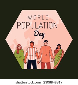 World Population Day. creative concept design. banner, poster. Vector illustration. July 11. 11th of July. World Population Day concept background. population growth. population increase. people.