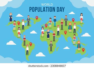 World Population Day. creative concept design. banner, poster. Vector illustration. July 11. 11th of July. World Population Day concept background. population growth. population increase. people.