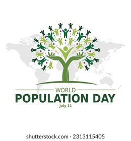 World Population Day, creative concept design for banner or poster