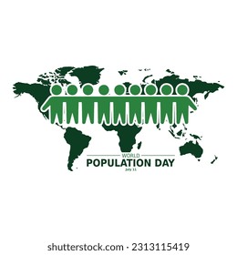Día Mundial de la Población, diseño de concepto creativo para pancartas o afiches