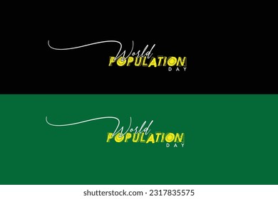 World Population Day, creative concept design text