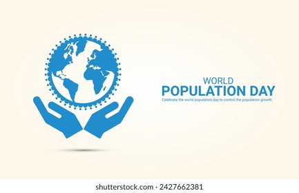World Population Day, Population day creative concept design for banner, poster, 3D illustration.