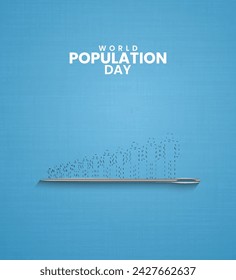 World Population Day, Population day creative concept design for banner, poster, 3D illustration.
