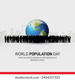 World Population Day. World Population Day creative concept banner, poster, social media post, background, template etc.