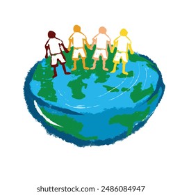 World Population Day. creative concept design. banner, poster. Vector illustration. 11th of July. World Population Day concept background. population growth. With Grunge Texture And Blur Effect