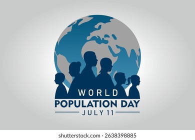 World Population Day. creative concept design. banner, poster. July 11. World Population Day concept background. population growth. population increase. Vector illustration.