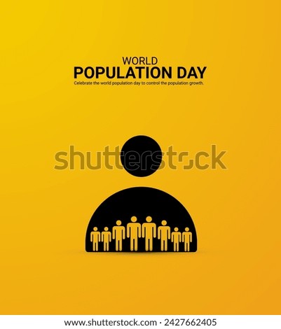 World Population Day, Population day creative concept design for banner, poster, 3D illustration.