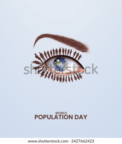 World Population Day, Population day creative concept design for banner, poster, 3D illustration.