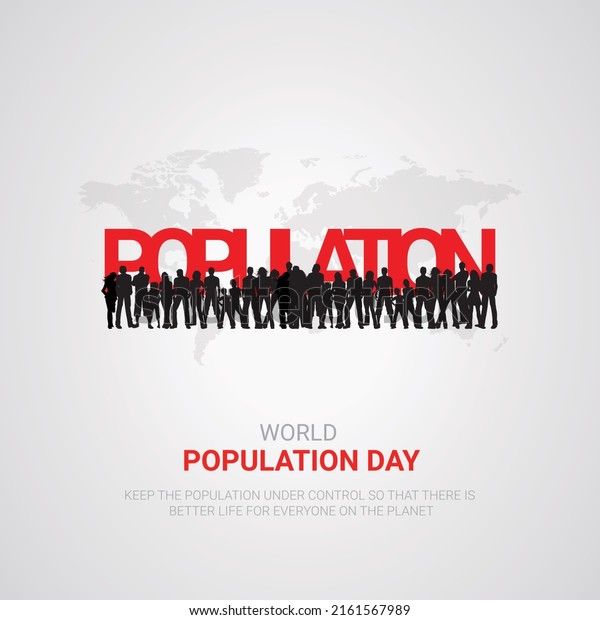 World Population Day, creative concept\
design for banner, poster, 3D\
illustration.