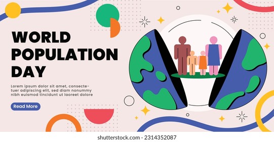 World Population Day. creative design. banner, poster. Vector illustration. July 11. 11th of July. World Population Day concept background. population growth. population increase concept. people
