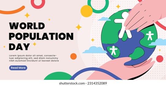 World Population Day. creative design. banner, poster. Vector illustration. July 11. 11th of July. World Population Day concept background. population growth. population increase concept. people