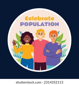 World Population Day. creative design. banner, poster. Vector illustration. July 11. 11th of July. World Population Day concept background. population growth. population increase concept. people