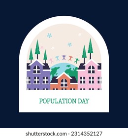 World Population Day. creative design. banner, poster. Vector illustration. July 11. 11th of July. World Population Day concept background. population growth. population increase concept. people
