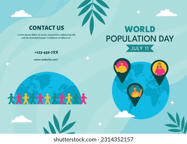 World Population Day. creative design. banner, poster. Vector illustration. July 11. 11th of July. World Population Day concept background. population growth. population increase concept. people